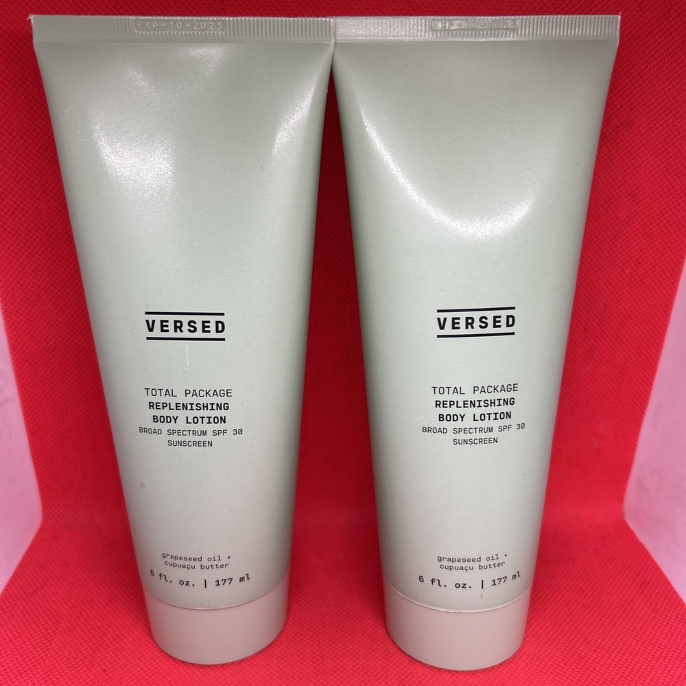 2x Versed Total Package Replenishing Body Lotion Mineral SPF 30 Non-Greasy 10/25